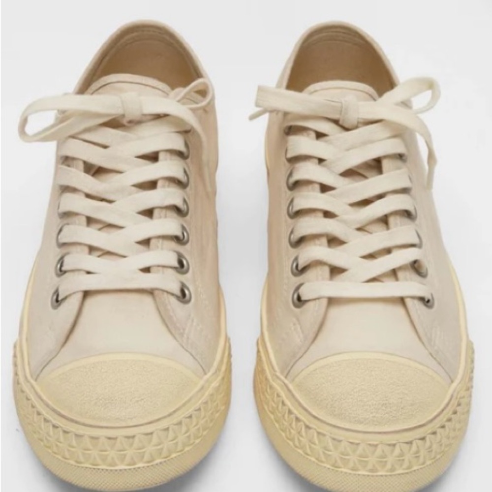 HOOD 1967 ROCKET 🚀 VINTAGE STYLE LOW TOP SNEAKERS, VINTAGE STYLE OFF WHITE NWT - Picture 6 of 10